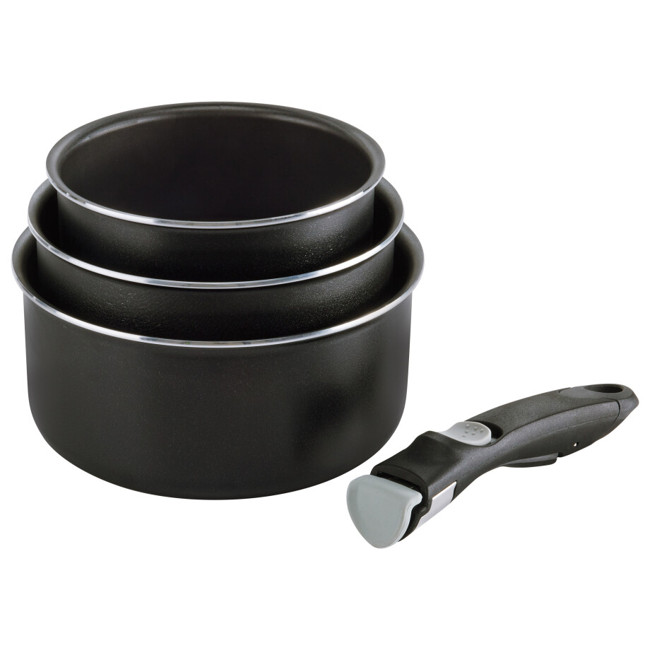 CRIVIT Camping pannenset 4-delig (Steelpannenset) CRIVIT Camping pannenset 4-delig (Steelpannenset) afbeelding