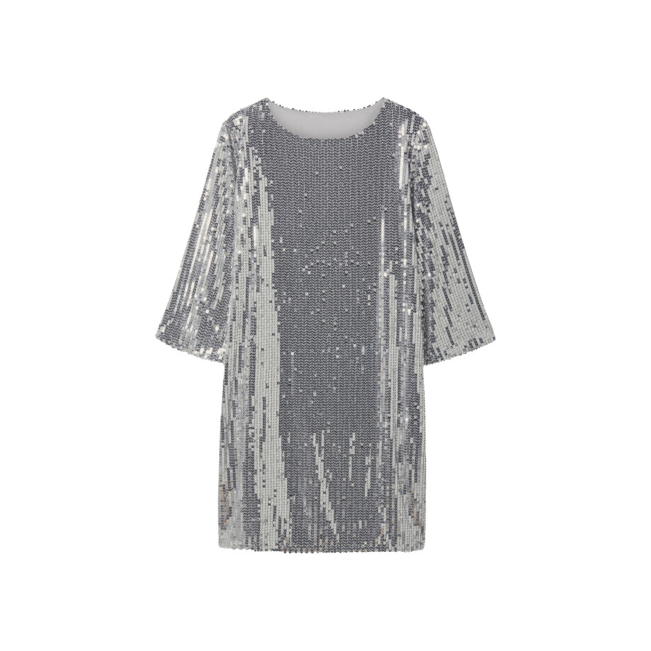 esmara Dames jurk met pailletten (Zilver, XS (32/34)) esmara Dames jurk met pailletten (Zilver, XS (32/34)) afbeelding 1