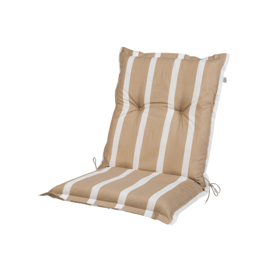 LIVARNO home Tuinkussen lage rug Valencia/Miami (Strepen/beige) LIVARNO home Tuinkussen lage rug Valencia/Miami (Strepen/beige) afbeelding 1