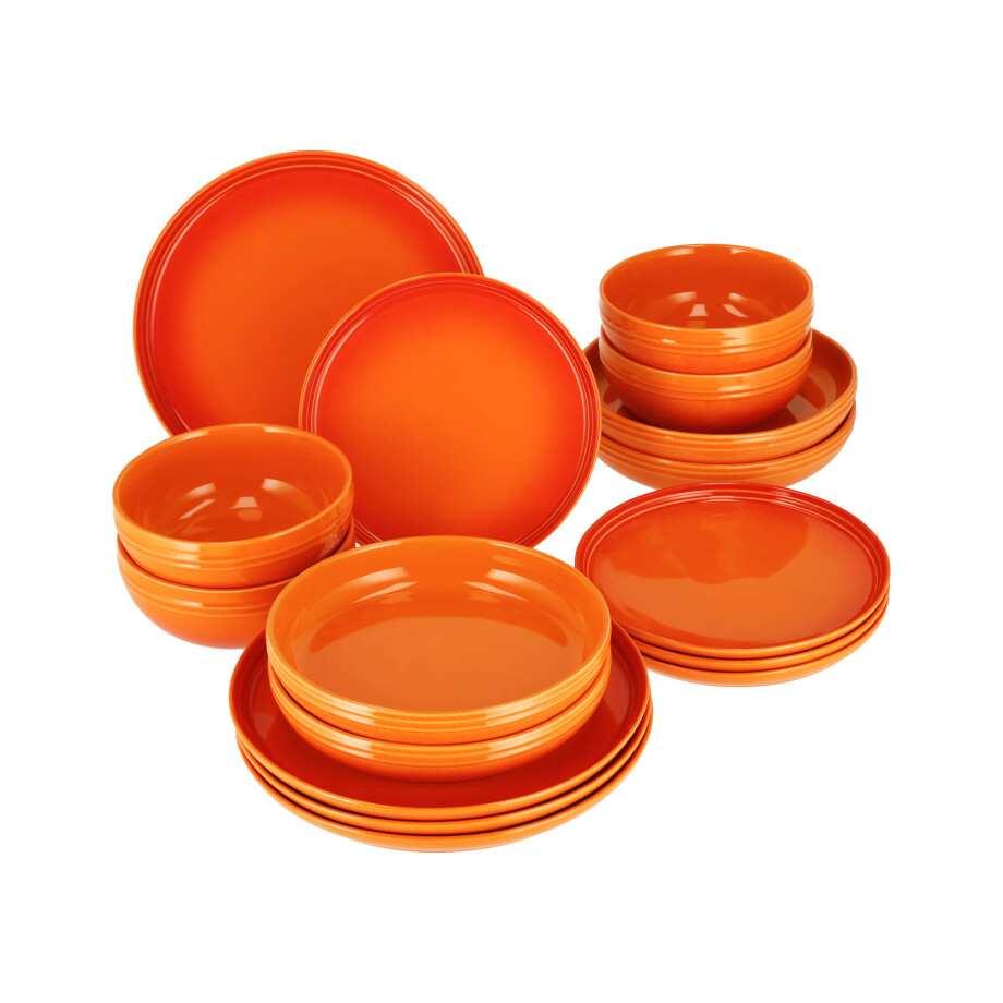 SILVERCREST Serviesset, 16-delig (Oranje) afbeelding 1