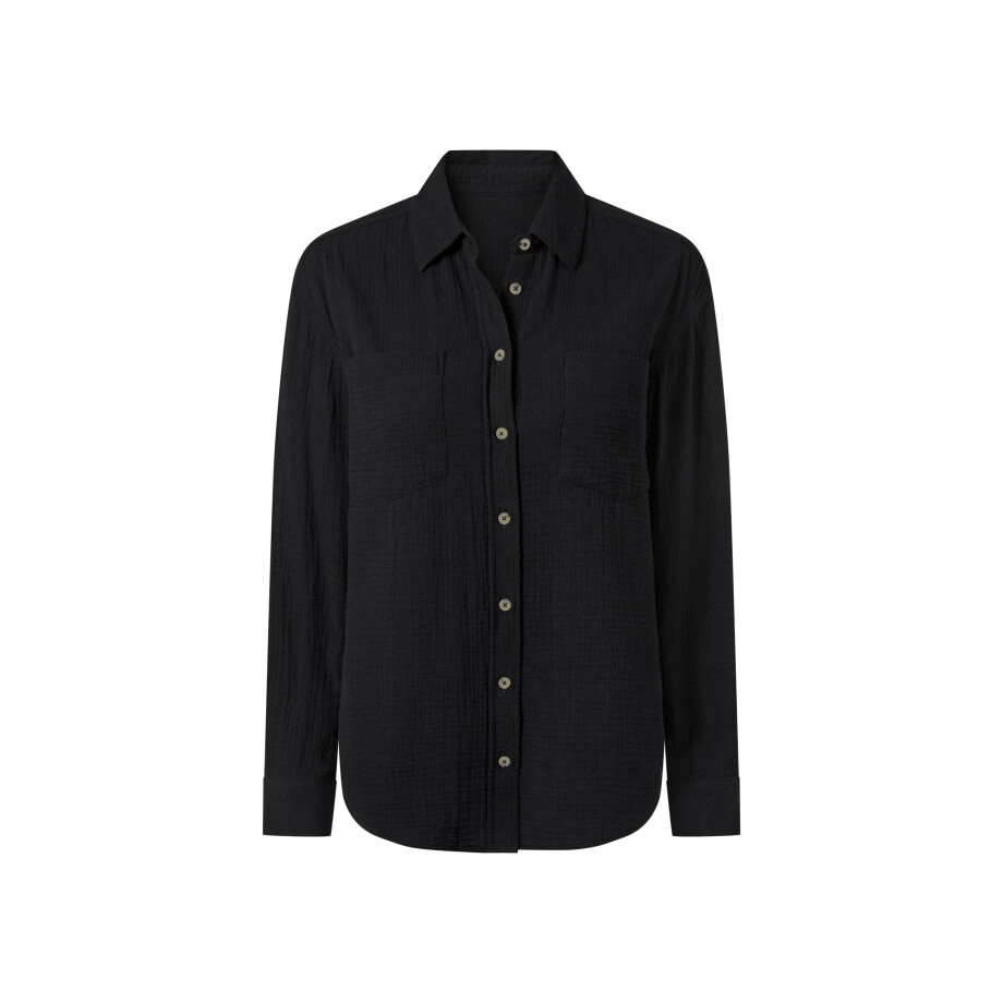 esmara Mousseline dames blouse (Zwart, 42) afbeelding 1