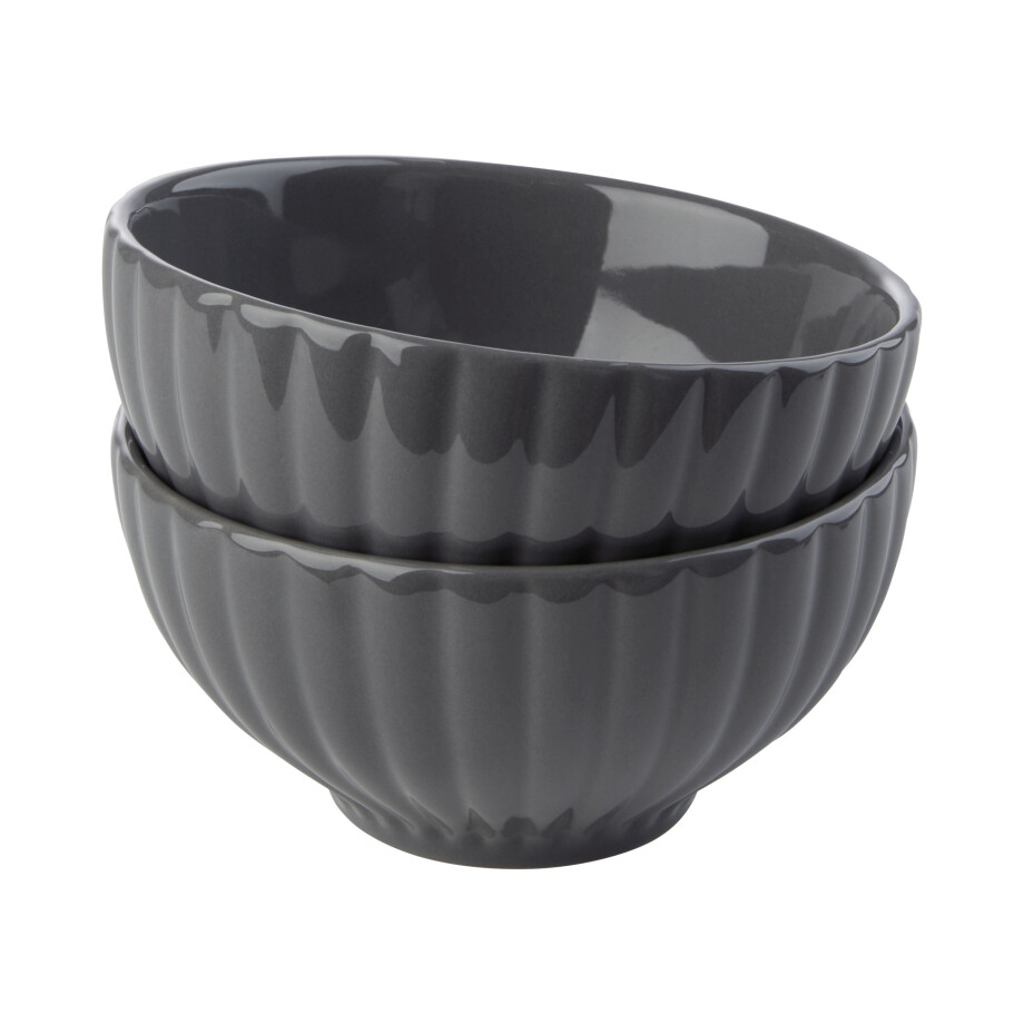 LIVARNO home Servies 2-delig (Kommen, Grijs) afbeelding 1