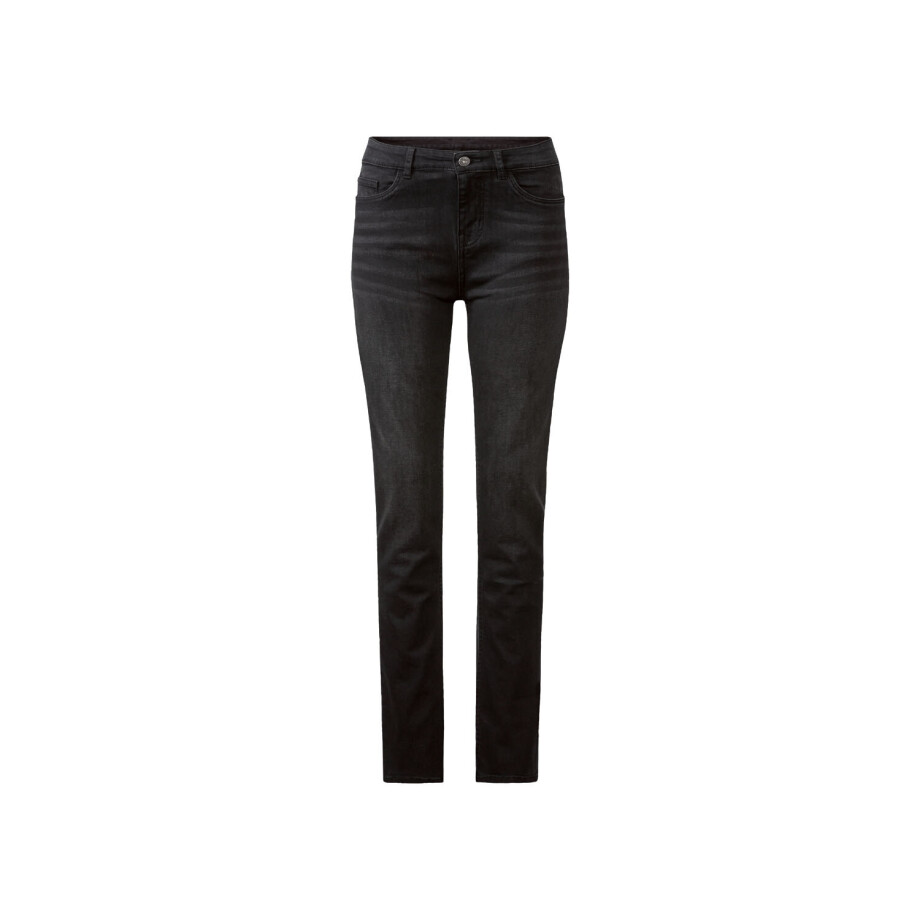 esmara Dames jeans - Slim fit (Korte lengte, Zwart, 34) afbeelding 1