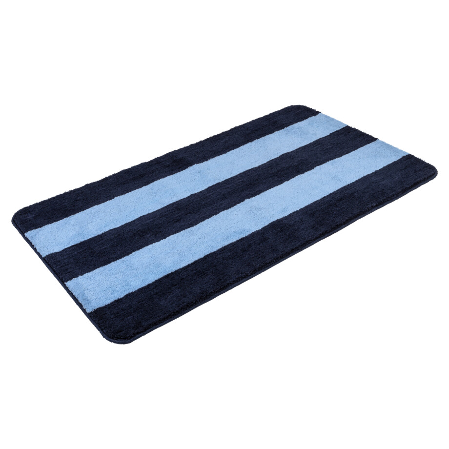 LIVARNO home Badmat 70 x 120 cm (Donkerblauw/lichtblauw) afbeelding 1