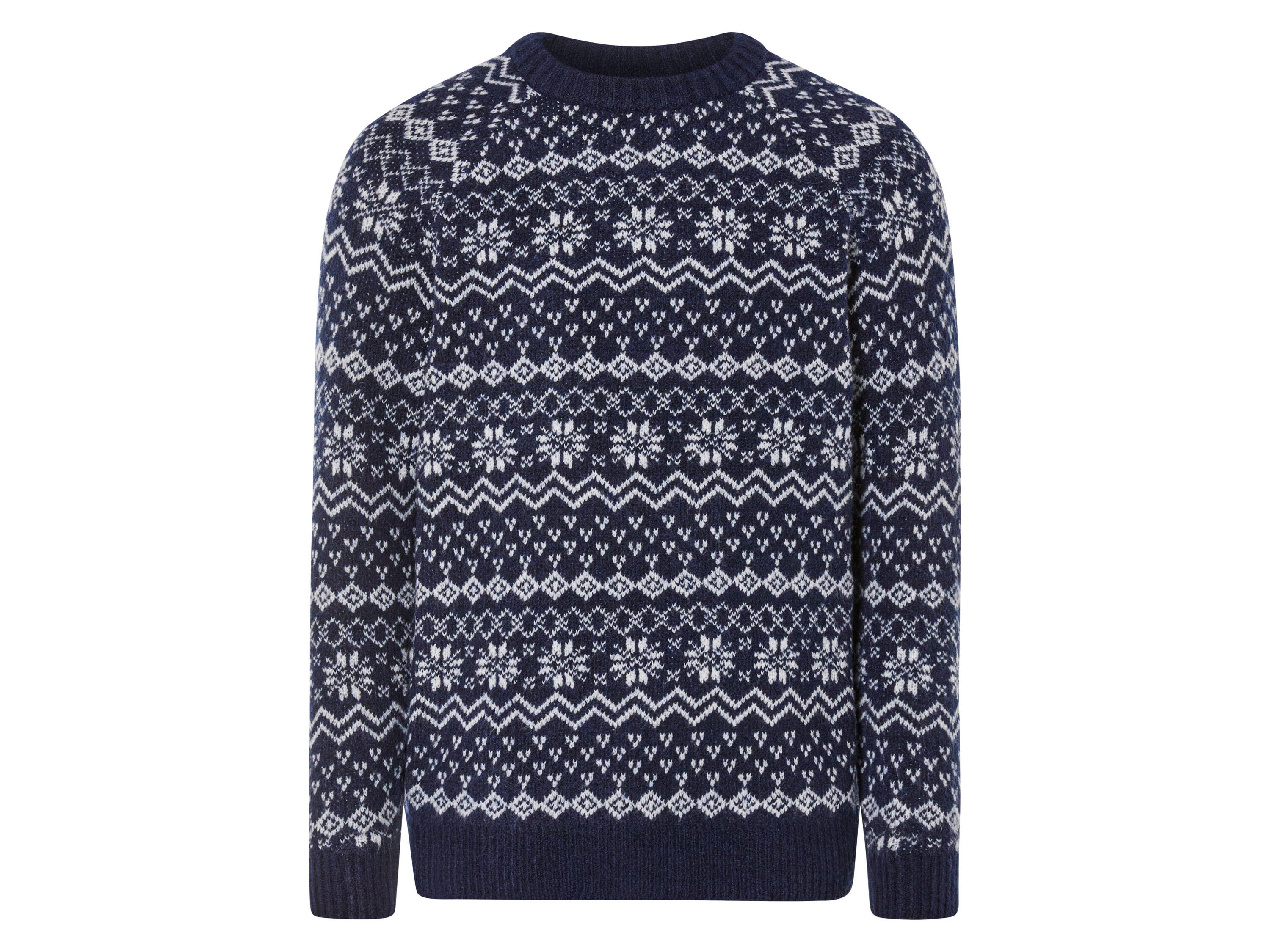 LIVERGY Heren kersttrui (Blauw, L (52/54)) afbeelding 1