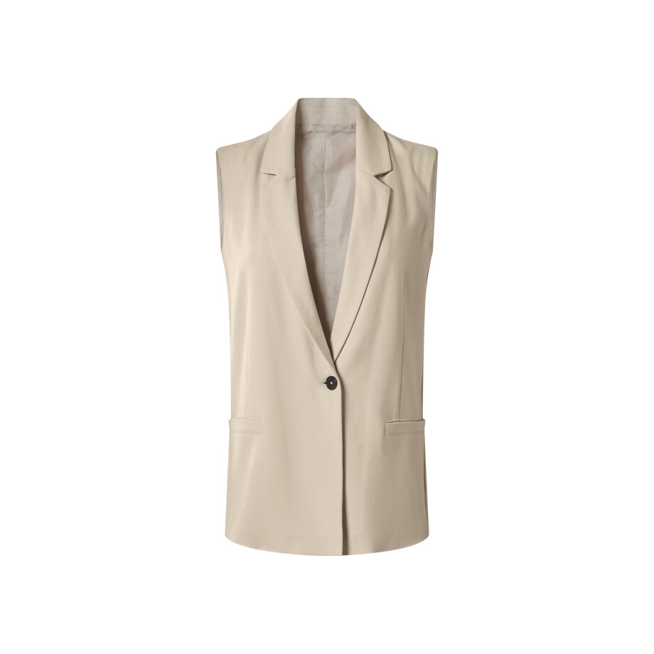 ESMARA Dames blazer gilet (Beige, 38) ESMARA Dames blazer gilet (Beige, 38) afbeelding 1