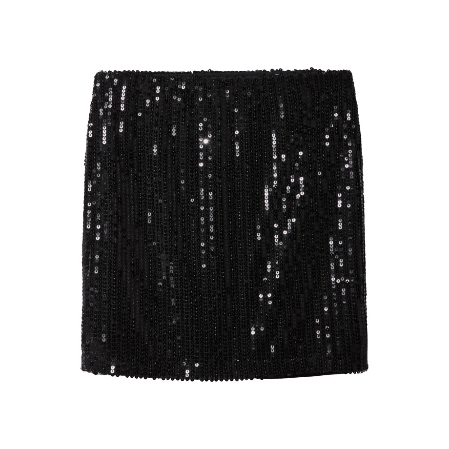 esmara Dames minirok met pailletten (Zwart, M (40/42)) afbeelding 1