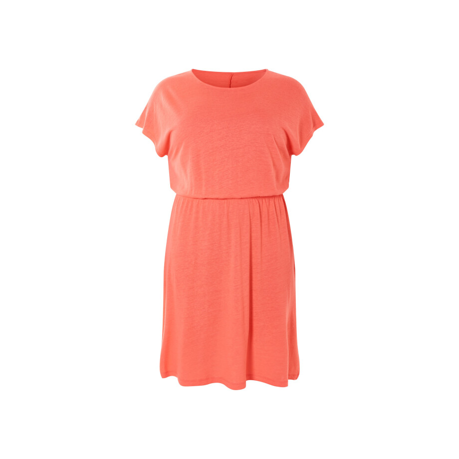 esmara Linnen damesjurk (Koraal, 3XL (56/58)) afbeelding 1
