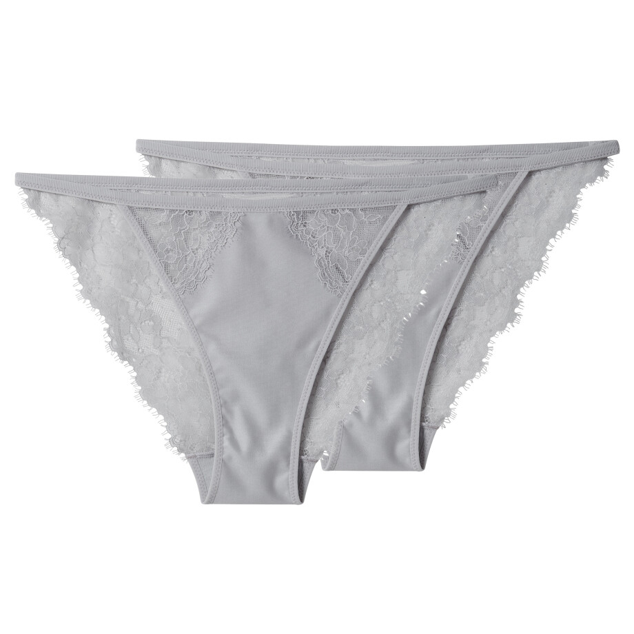 esmara Set van 2 dames slips (Zilver, L (44-46)) esmara Set van 2 dames slips (Zilver, L (44-46)) afbeelding 1