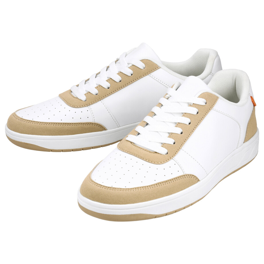 esmara Men Heren sneakers (wit/beige, 45) afbeelding 1