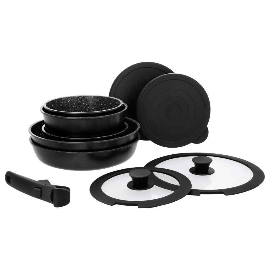 SILVERCREST 10-delige pannenset incl. afneembaar handvat afbeelding 