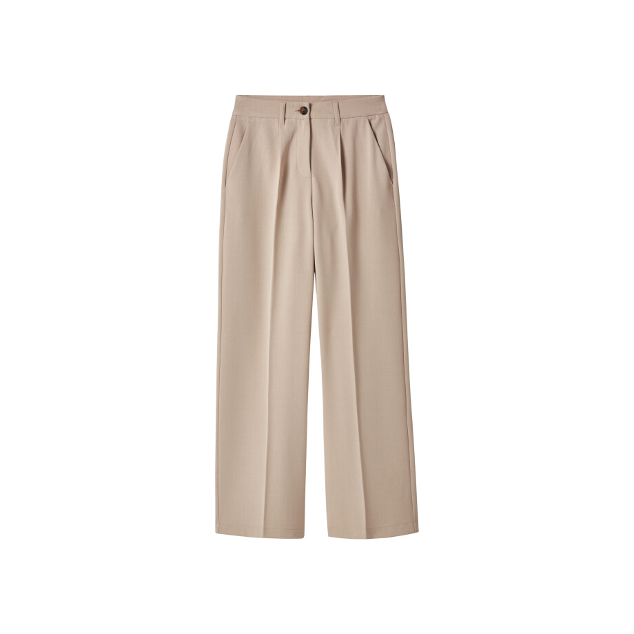 esmara Dames broek - Wide leg (Beige, 42) esmara Dames broek - Wide leg (Beige, 42) afbeelding 1