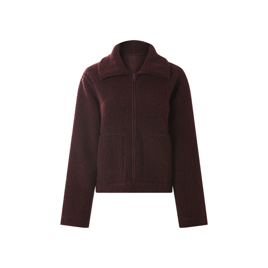 ESMARA Dames teddyfleece jas (Rood, S (36/38)) ESMARA Dames teddyfleece jas (Rood, S (36/38)) afbeelding 1