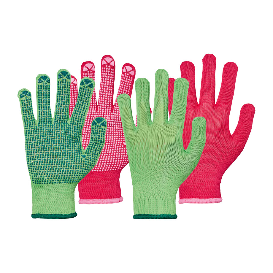 PARKSIDE 2 Paar tuinhandschoenen (roze/groen, 7) afbeelding 1