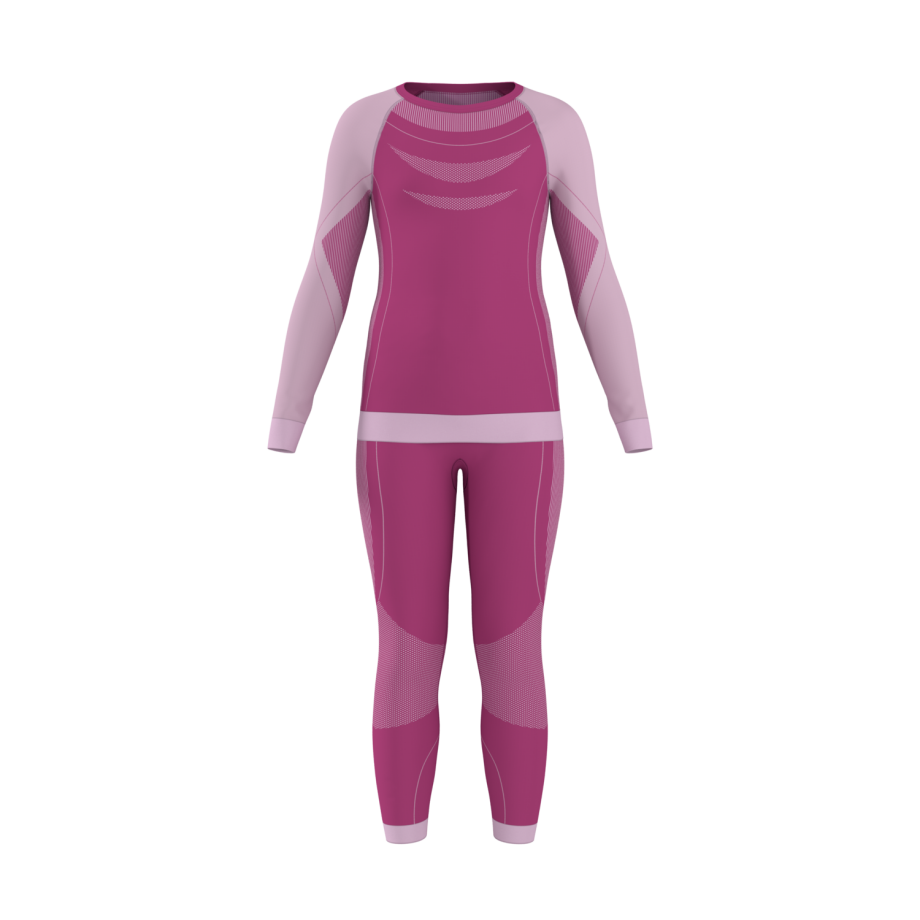 CRIVIT Kinder ski-ondergoed, seamless, 2-delig (Roze, 146/152) afbeelding 1