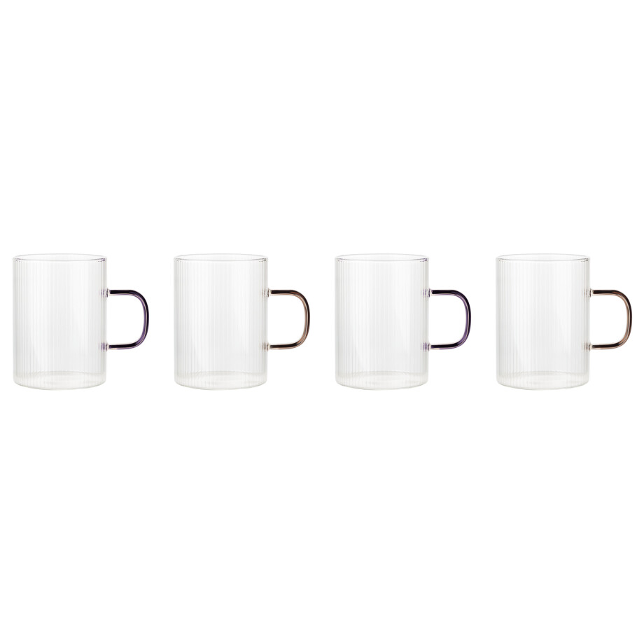 LIVARNO home Glazenset of theepot (cappucinomok, set van 4) afbeelding 