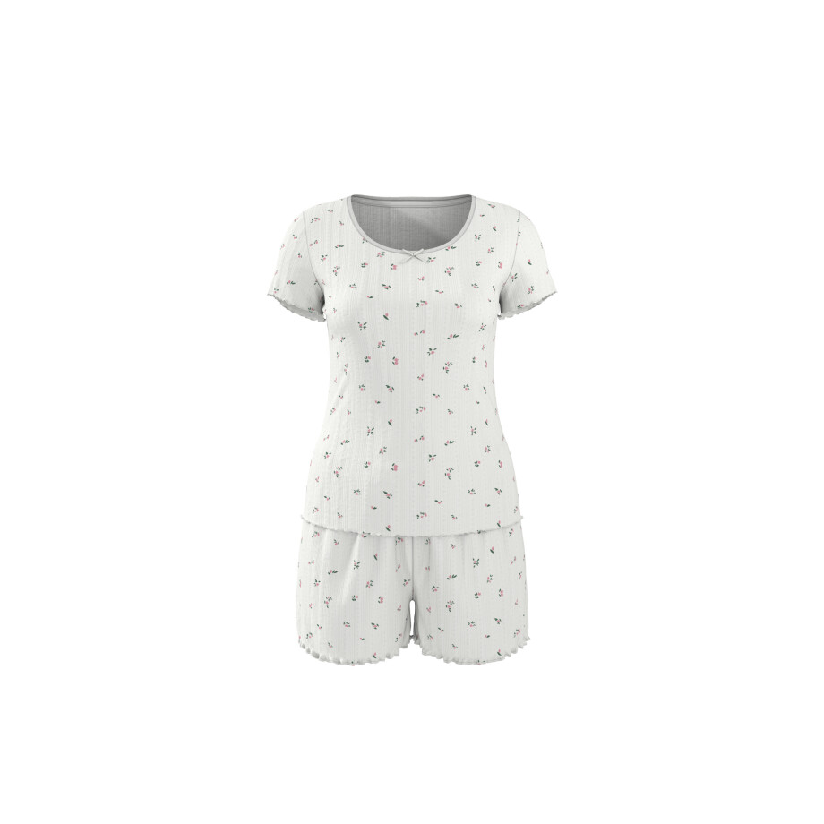 ESMARA Pointelle dames shortama (Wit, S (36/38)) ESMARA Pointelle dames shortama (Wit, S (36/38)) afbeelding 1