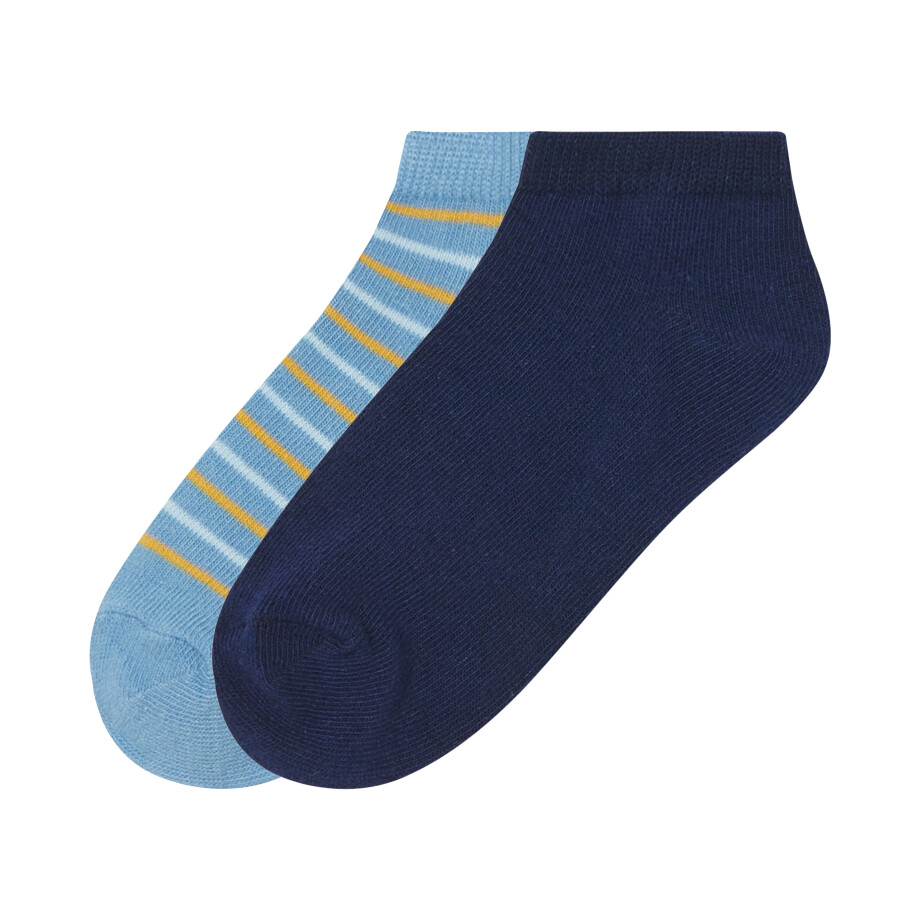 pepperts! 2 paar kinder sokken (Blauw, 27-30) afbeelding 1