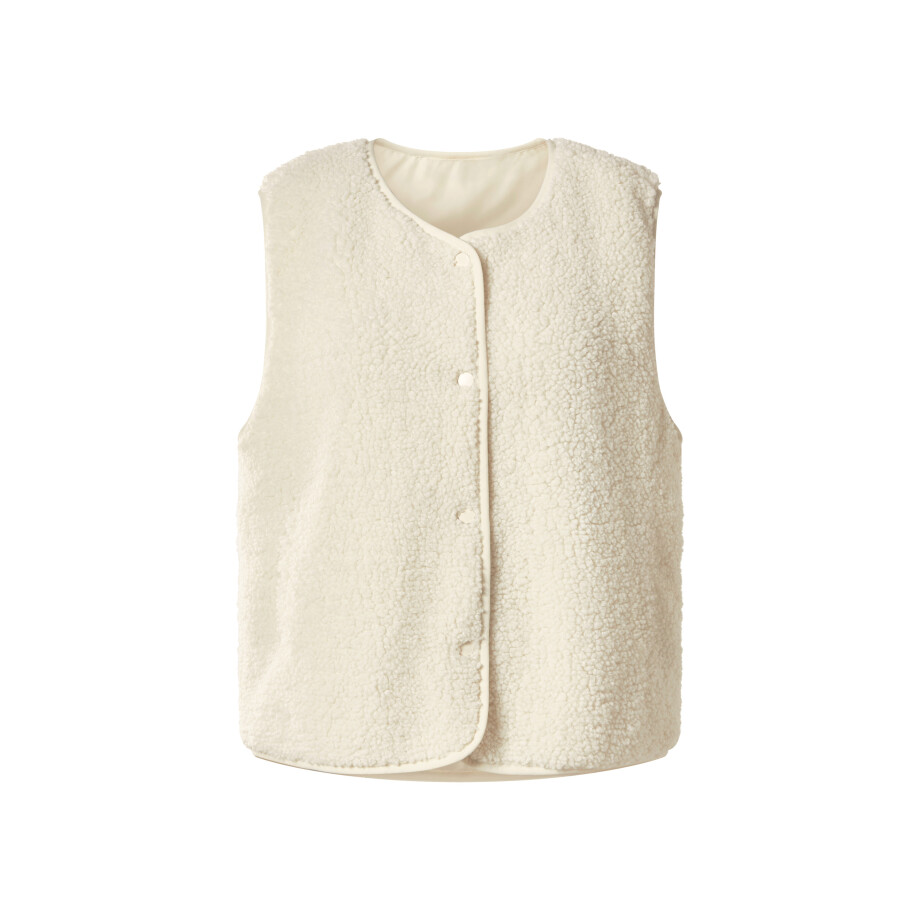 ESMARA Dames gilet van imitatiebont (Beige, S (36/38)) afbeelding 1