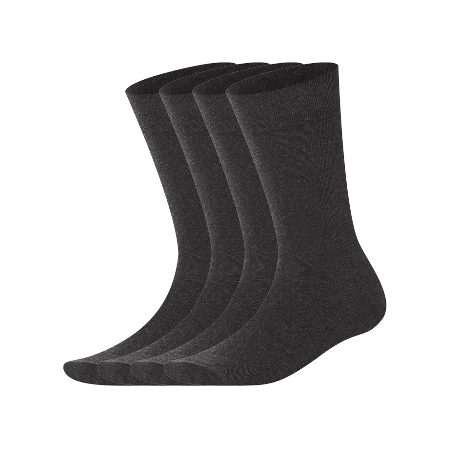 esmara Men 4 Paar sokken (Donkergrijs, 43-46) afbeelding 1