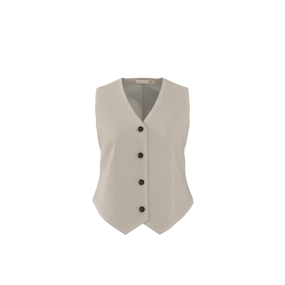 ESMARA Dames gilet met linnen (Beige, 44) ESMARA Dames gilet met linnen (Beige, 44) afbeelding 1