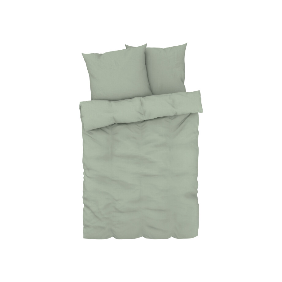 LIVARNO home Satijnen dekbedovertrek 240 x 220 cm (Groen) afbeelding 1