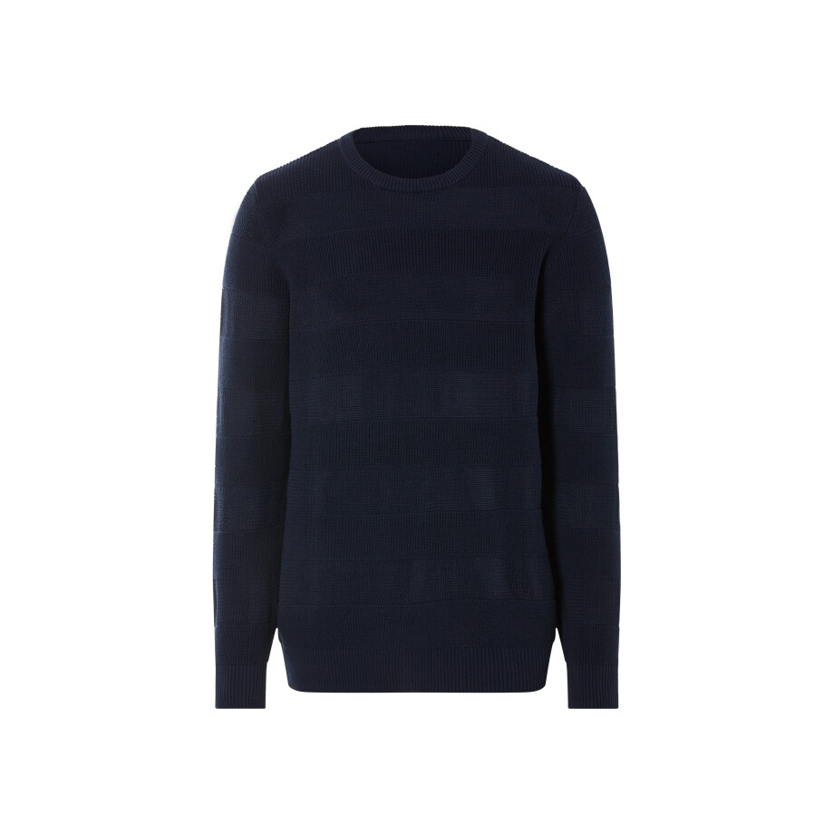 LIVERGY Gebreide heren trui (Marineblauw, L) LIVERGY Gebreide heren trui (Marineblauw, L) afbeelding 1