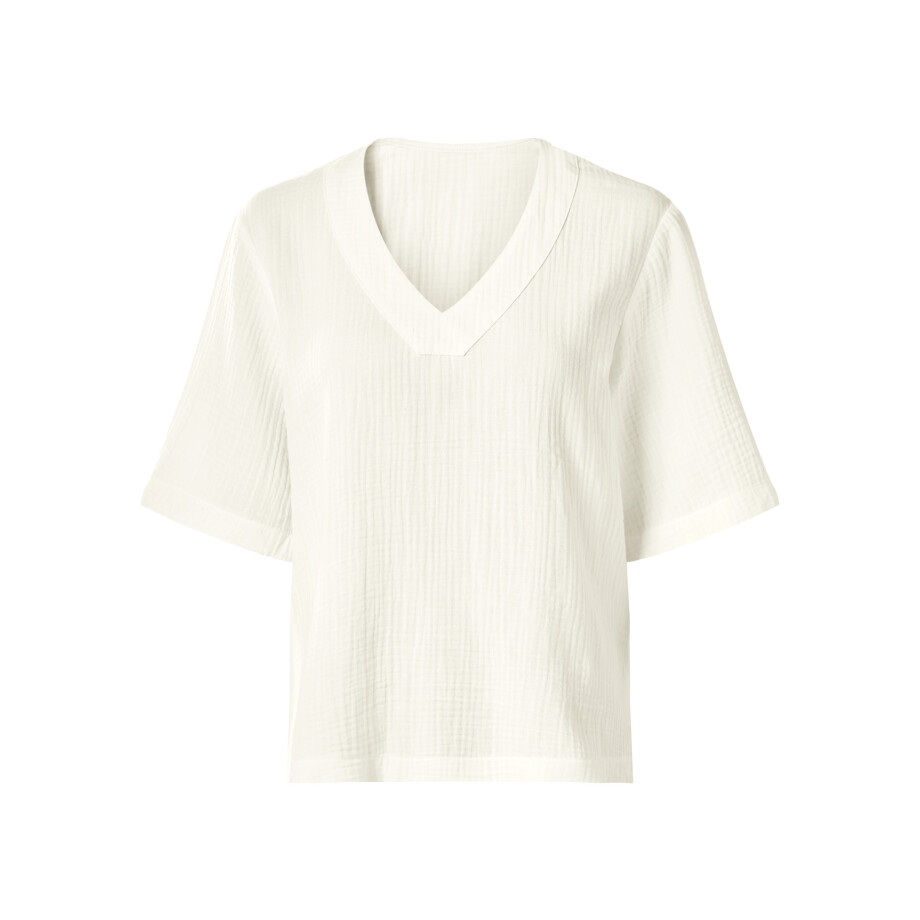 ESMARA Mousseline dames top (Wit, XS) afbeelding 1