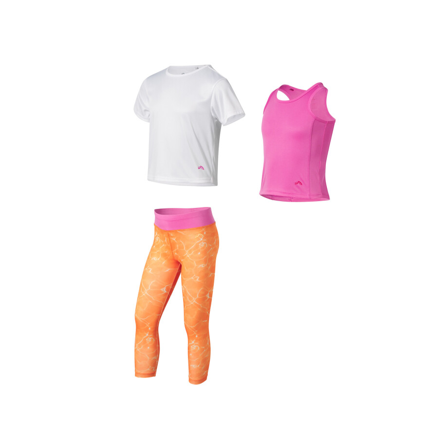 CRIVIT Kinder sportset (oranje/wit/roze, 98/104) afbeelding 1