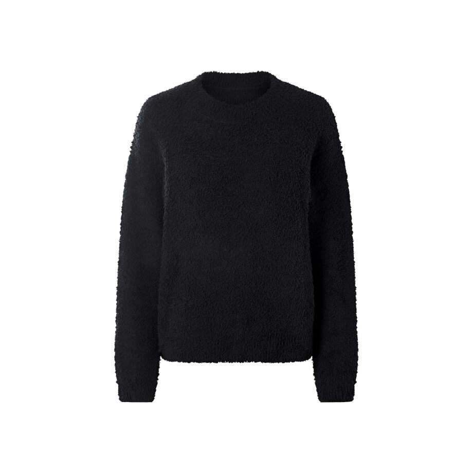 ESMARA Dames pluche trui (Zwart, XS (32/34)) afbeelding 1