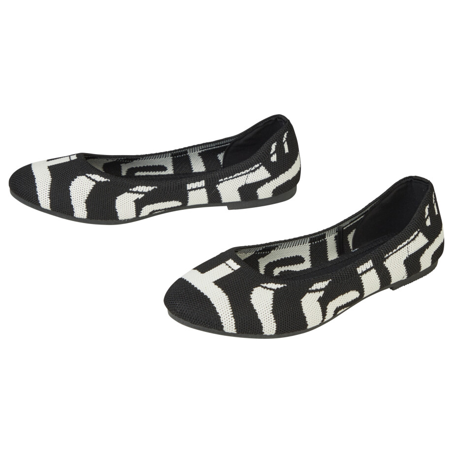 esmara Damesballerina's (Zwart/wit, 38) afbeelding 1