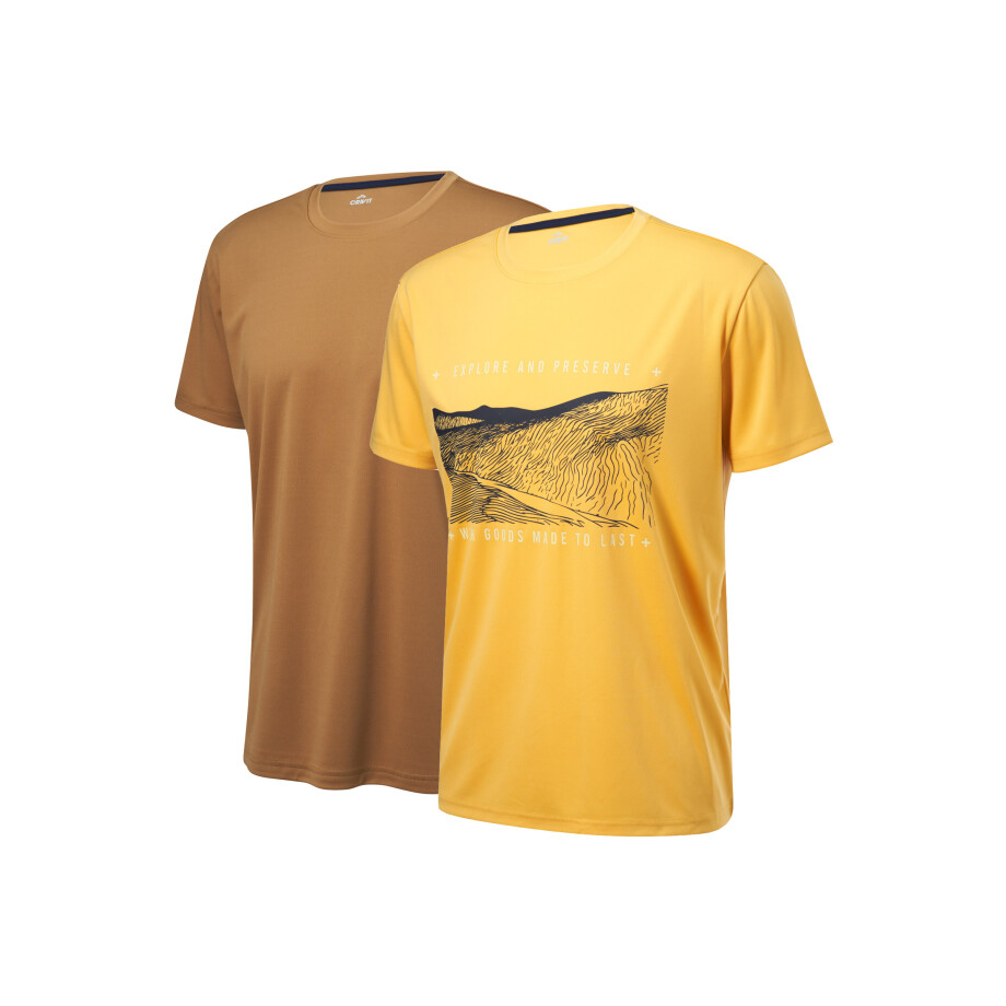 CRIVIT 2 heren sportshirts (bruin/oker, XL) CRIVIT 2 heren sportshirts (bruin/oker, XL) afbeelding 1