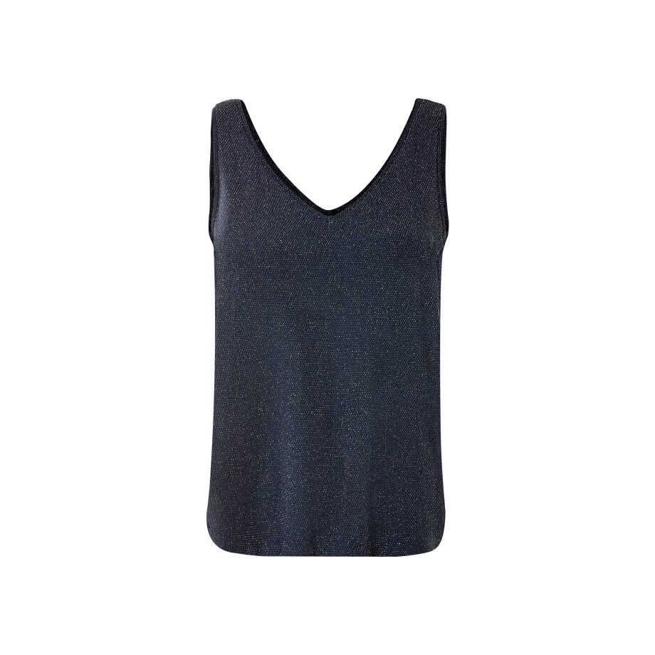 esmara Dames glittertop (Donkerblauw, XS (32/34)) afbeelding 1