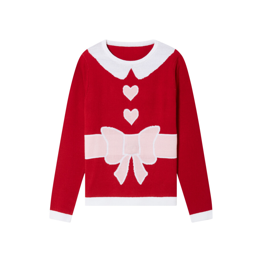 pepperts! Kinder kersttrui met LED-effect (146/152, Rood) afbeelding 1