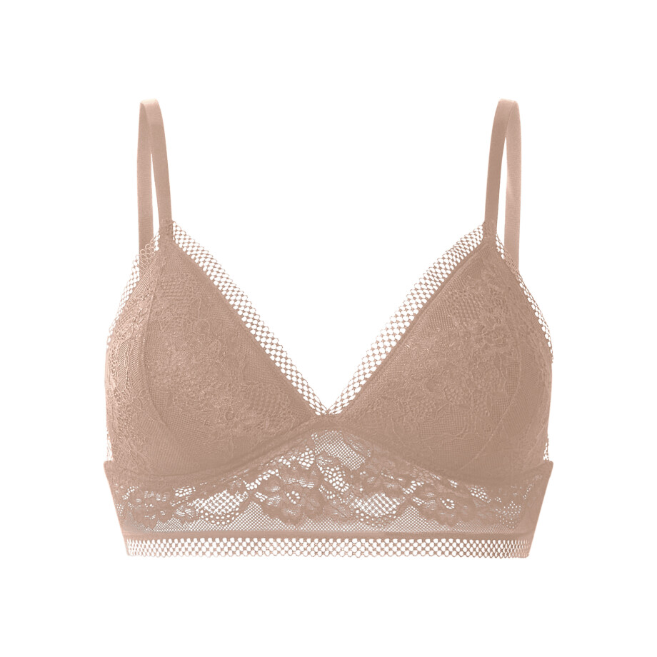 ESMARA Dames bralette met kant - zonder beugels (Beige, M (40/42)) ESMARA Dames bralette met kant - zonder beugels (Beige, M (40/42)) afbeelding 1
