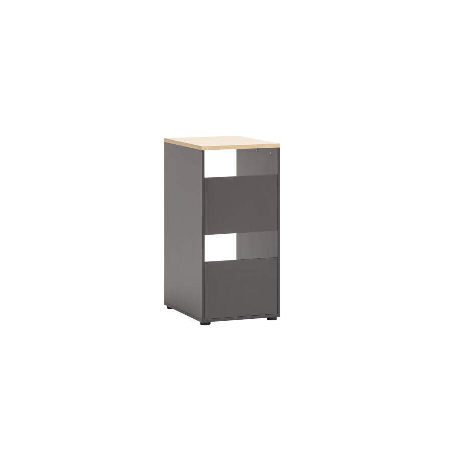 Schildmeyer Kast Solea (2 vakken, hoogte 95,8 cm, Antraciet) afbeelding 1