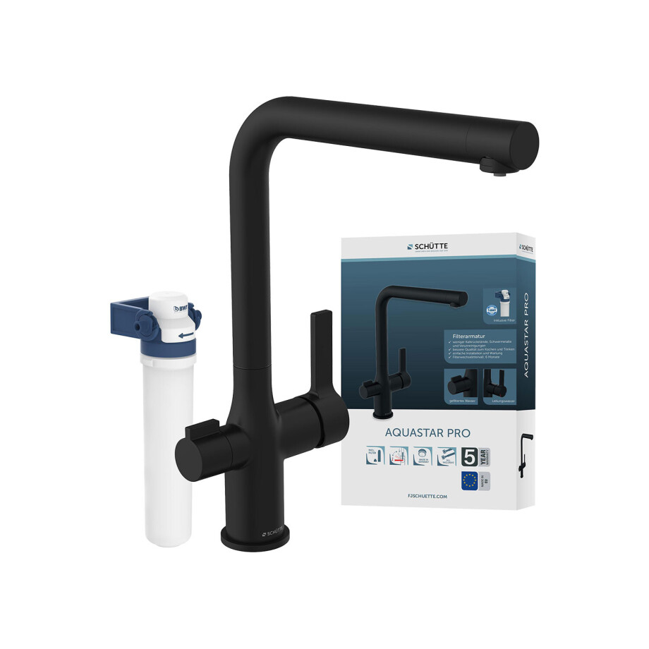 Schütte Keukenkraan AQUASTAR PRO (Zwart mat) Schütte Keukenkraan AQUASTAR PRO (Zwart mat) afbeelding 1