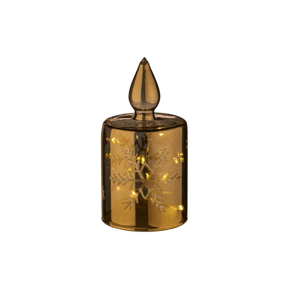 LIVARNO home Glazen kerstdecoratie met LED (Kaars) afbeelding 1
