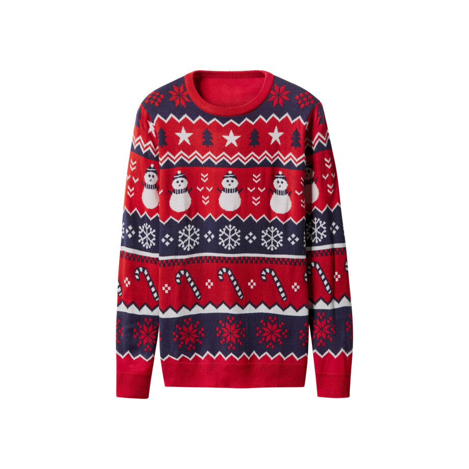 esmara Men Heren kersttrui met lampjes (Rood, M) esmara Men Heren kersttrui met lampjes (Rood, M) afbeelding 1