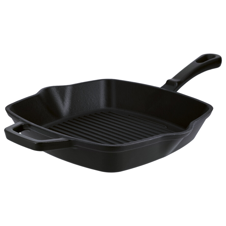 SILVERCREST Gietijzeren grillpan of koekenpan (Vierkant, zwart) SILVERCREST Gietijzeren grillpan of koekenpan (Vierkant, zwart) afbeelding 1