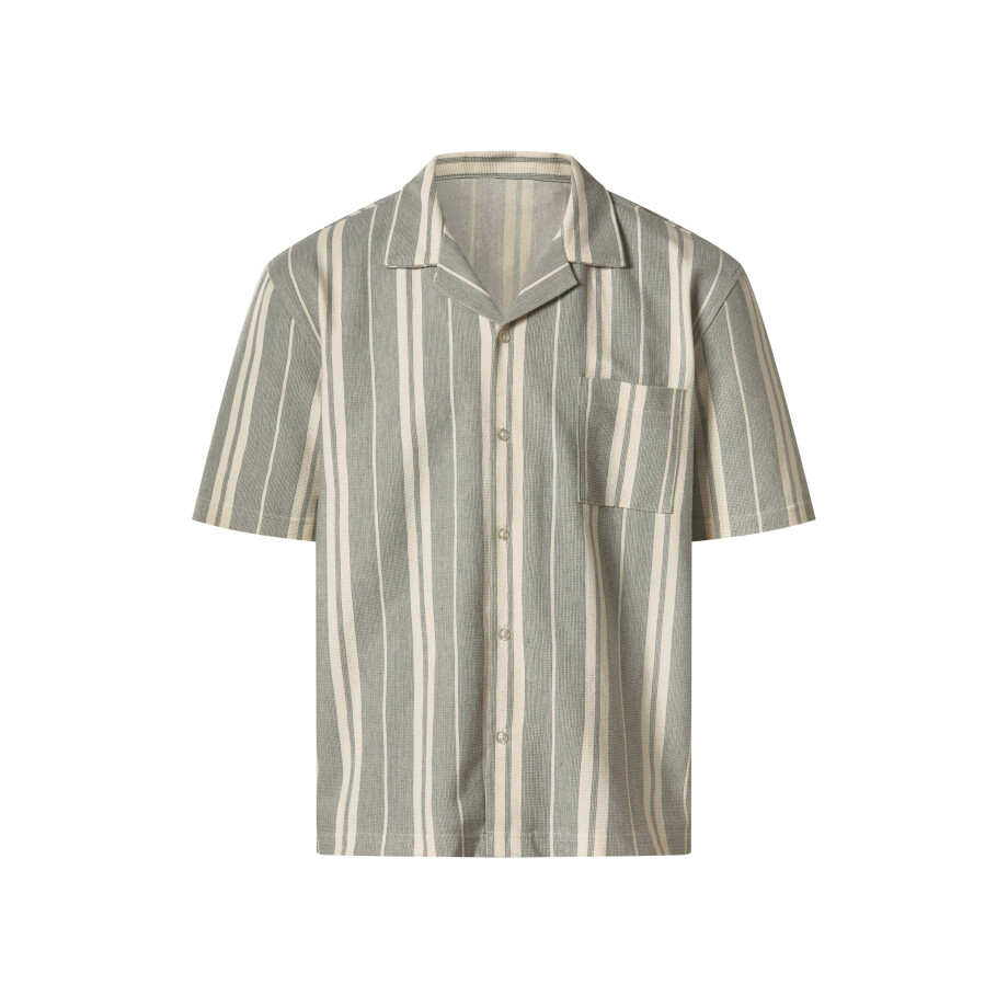 esmara Men Heren overhemd (Groen/wit, M) esmara Men Heren overhemd (Groen/wit, M) afbeelding 1