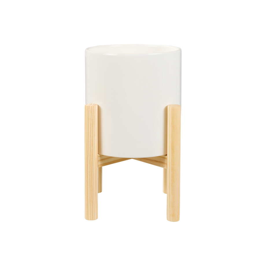 LIVARNO home Keramische bloempot (Wit) LIVARNO home Keramische bloempot (Wit) afbeelding 1