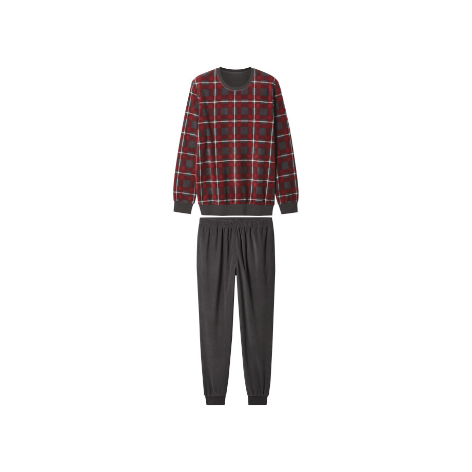 esmara Men Fleece heren pyjama (Antraciet, S (44-46)) afbeelding 1