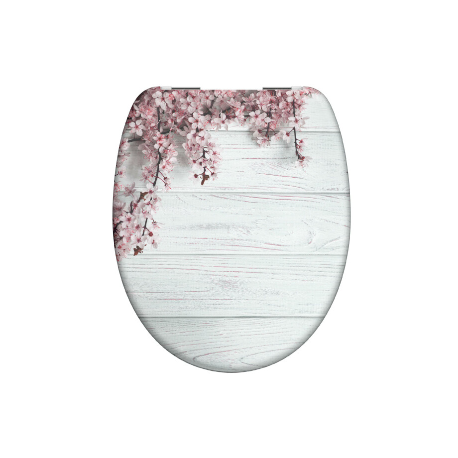 SCHÜTTE WC zitting duroplast, met soft-close-mechanisme (Bloemen/Hout) SCHÜTTE WC zitting duroplast, met soft-close-mechanisme (Bloemen/Hout) afbeelding 1
