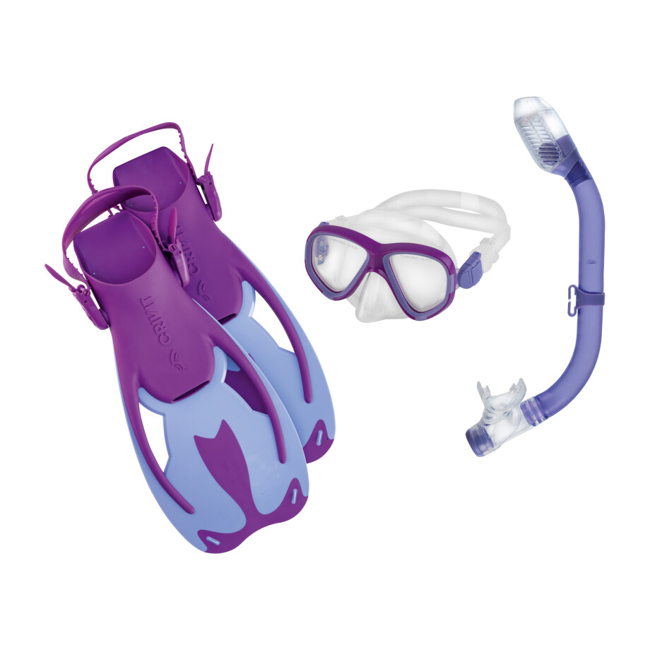 CRIVIT Kinder snorkelset (Paars/blauw maat M) CRIVIT Kinder snorkelset (Paars/blauw maat M) afbeelding 1