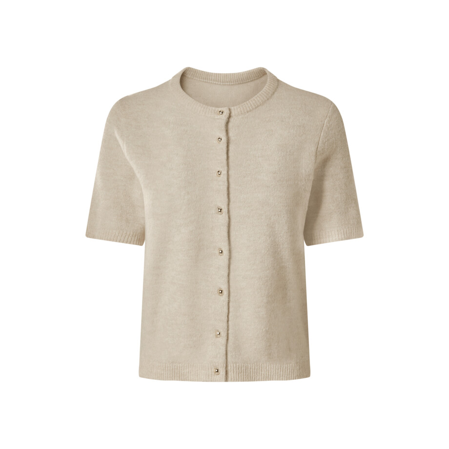 ESMARA Fijngebreid damesvest (Beige, S (36/38)) afbeelding 1
