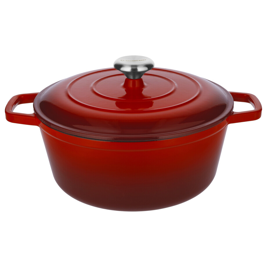 SILVERCREST Gietijzeren pan, Ø27 cm (Rood) afbeelding 1