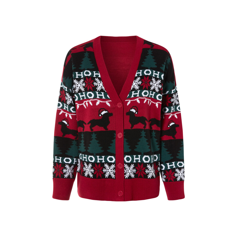 esmara Dames kerstvest (Rood, XS (32/34)) afbeelding 1