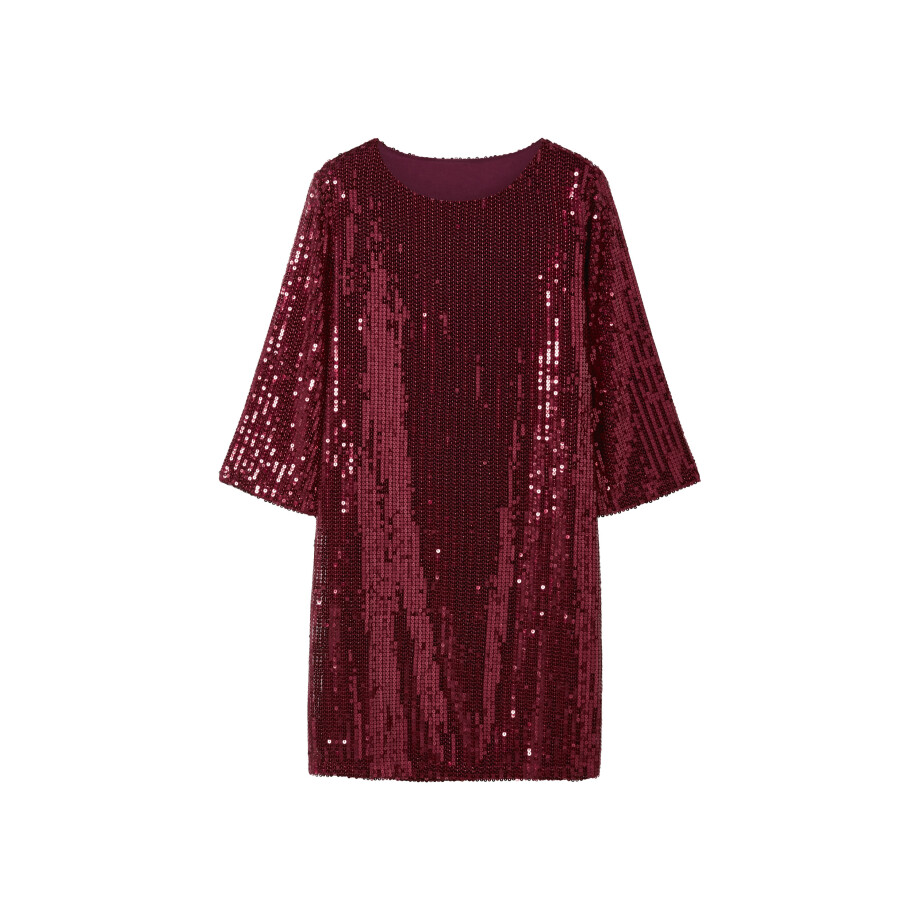 esmara Dames jurk met pailletten (Rood, L (44/46)) esmara Dames jurk met pailletten (Rood, L (44/46)) afbeelding 1