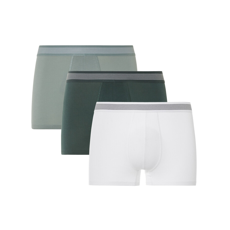 LIVERGY 3 heren boxers (Groen/wit, XL) LIVERGY 3 heren boxers (Groen/wit, XL) afbeelding 1